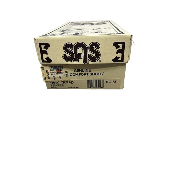 Vintage 90s SAS Wink Tripad Pewter Leather Loafers Size 8.5 M - Picture 8 of 12